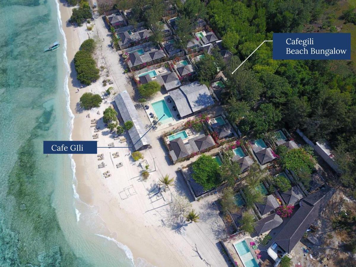 Bungalow Cafe Gili Beachfront Гили-Мено Экстерьер фото